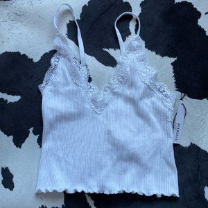 white lace cami tank